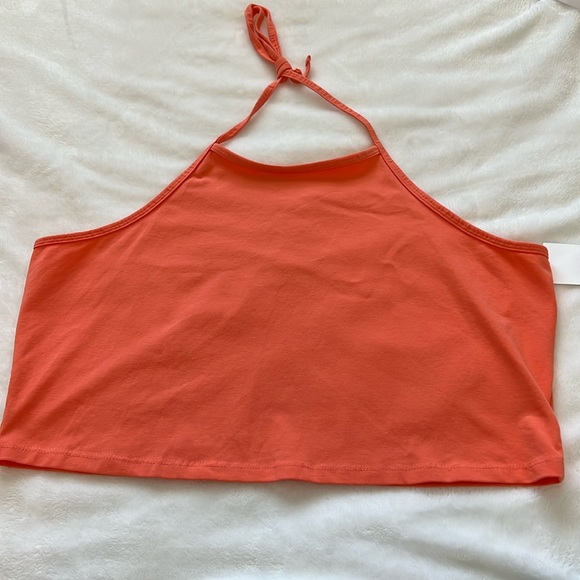 BP by Nordstrom Orange Cropped Halter Top Size 2X 3 for $20 - Picture 1 of 6